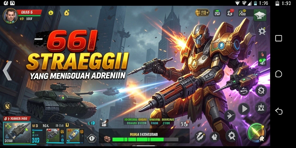 Tampilan gameplay seru dan dinamis di 666I.