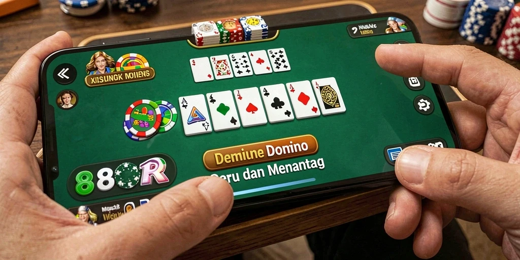 Tangkapan layar dari 888R menunjukkan permainan Domino yang menggembirakan.