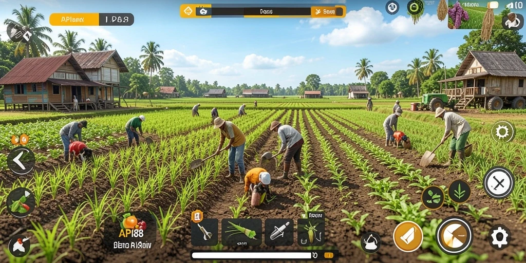 Tampilan gameplay API88 dengan pengalaman bertani yang realistis.