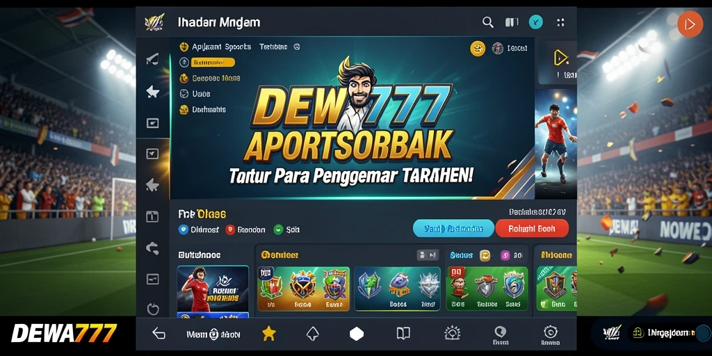 Tampilan utama DEWA777 saat taruhan olahraga berlangsung.