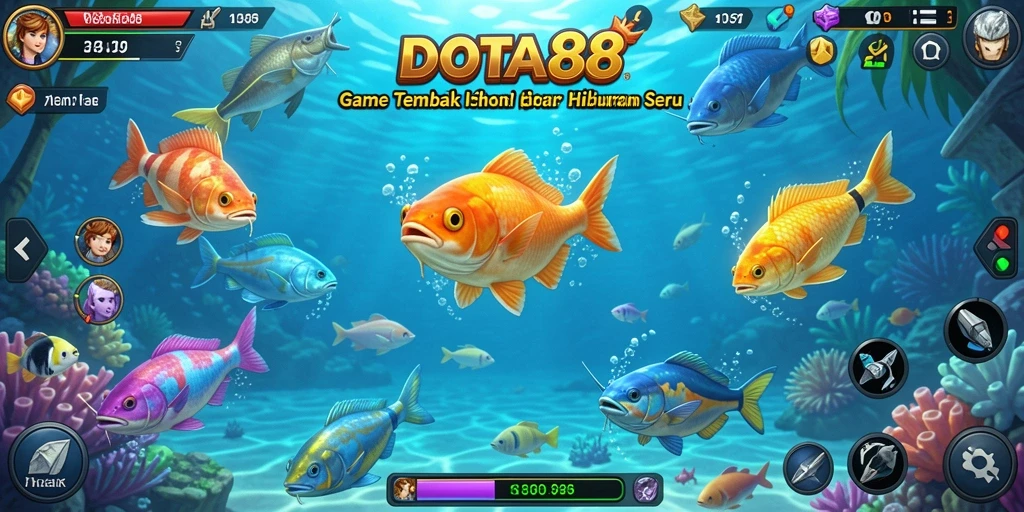 Screenshot gameplay DOTA88 yang menarik saat menembak ikan.