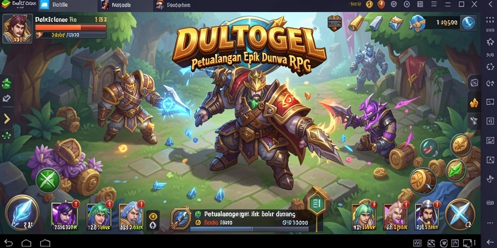 Tampilan gameplay DULTOGEL dengan aksi mendebarkan karakter RPG.