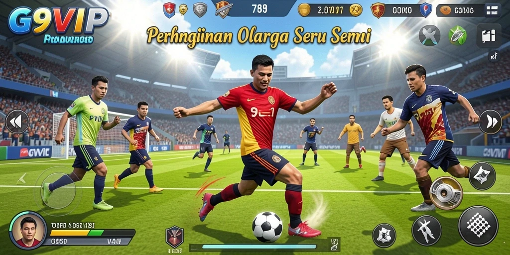 Tampilan menegangkan dari pertandingan olahraga di G9VIP.