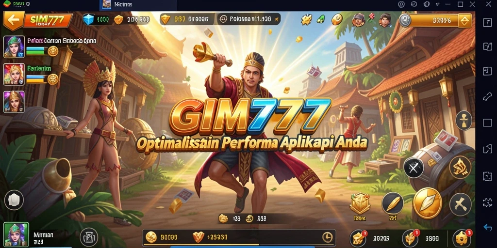 Tampilan utama GIM777 yang menampilkan fitur optimasi Utility.