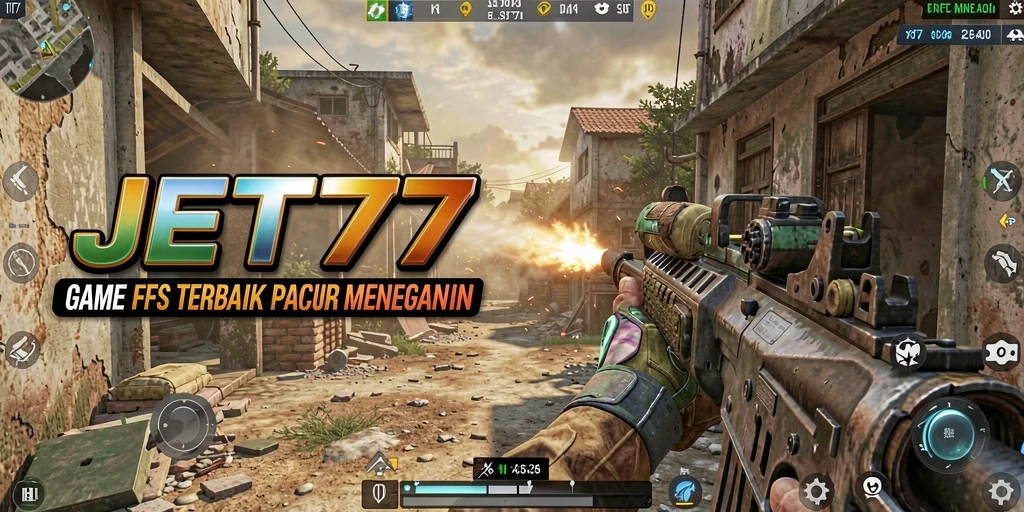 Screenshot gameplay JET77 menampilkan aksi tembak-menembak yang seru.