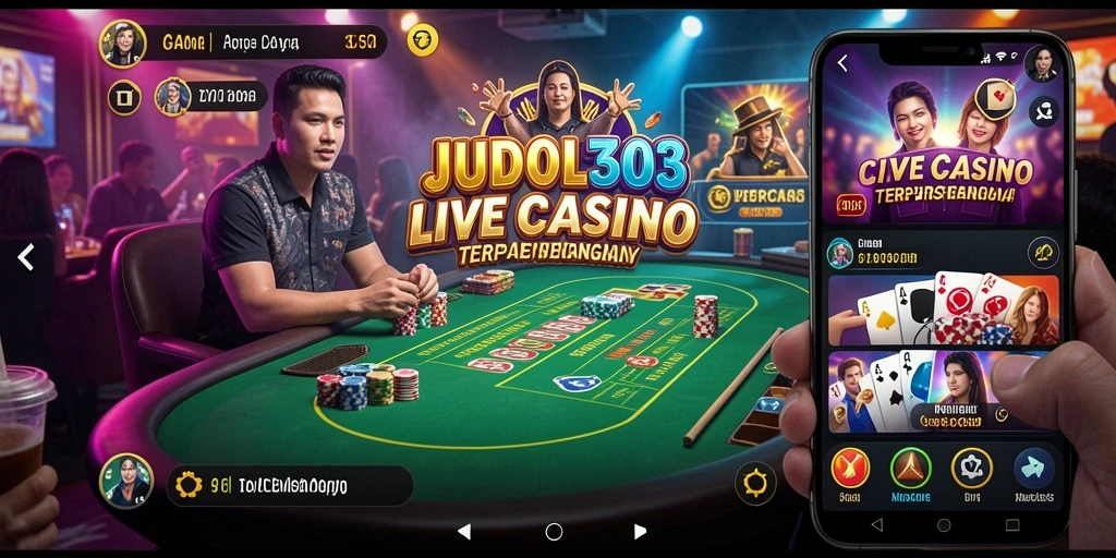 Tampilan gameplay Live Casino JUDOL303 dengan dealer profesional.
