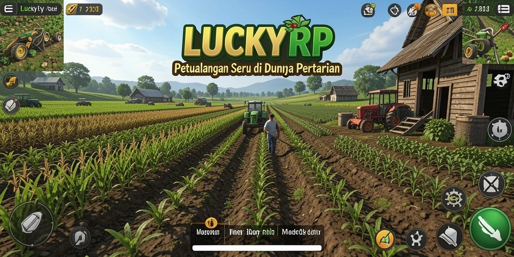 Tampilan gameplay yang menarik di dunia pertanian LUCKYRP.