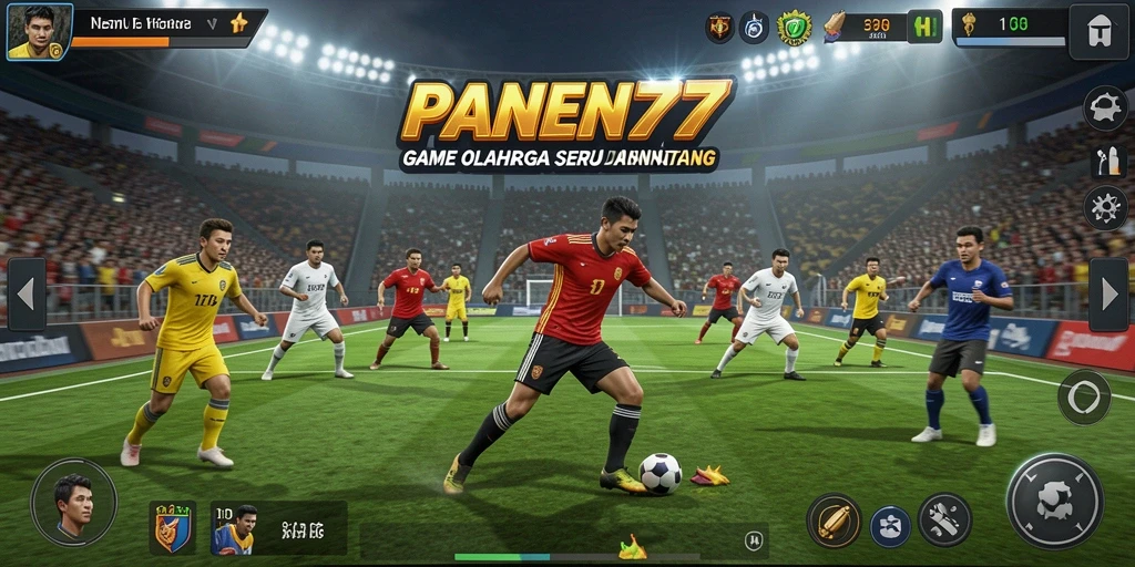 Tampilan screenshot PANEN77 menampilkan aksi seru dalam pertandingan olahraga.