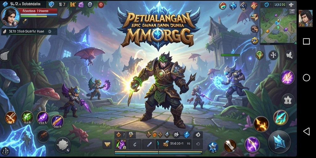 Gameplay seru di dunia fantastis SL72 dengan pertarungan mendebarkan.
