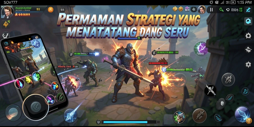 Tangkapan layar gameplay <strong>SOV777</strong> yang menampilkan pertempuran strategi yang intens.