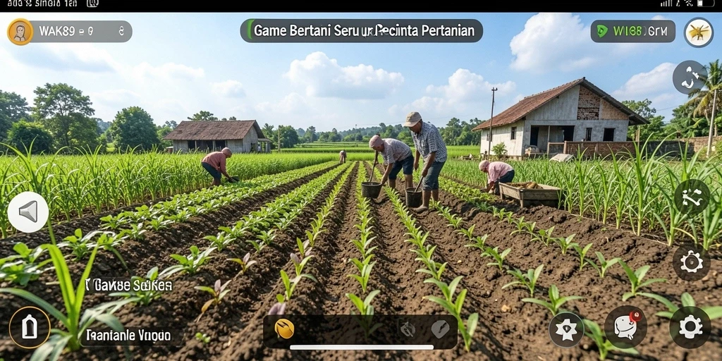 Tampilan gameplay WAK89 yang seru dengan aktivitas bertani.